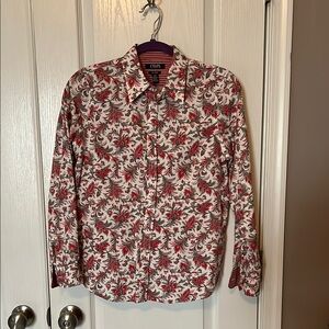 Women’s Chaps Paisley No Iron Button Up Shirt